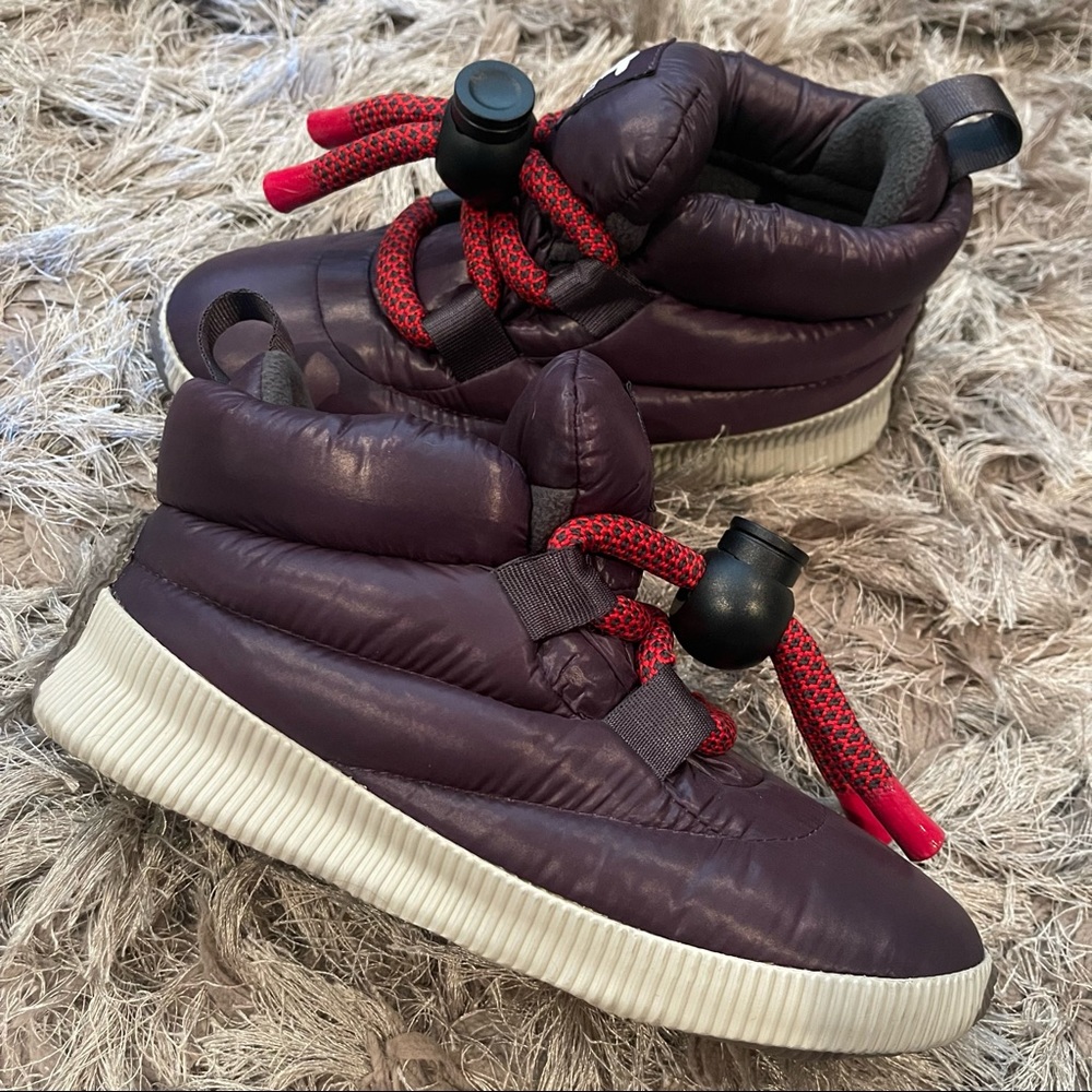 Sorel Out N About Puffy Lace Dark Plum Sneaker Boot - Picture 4 of 16